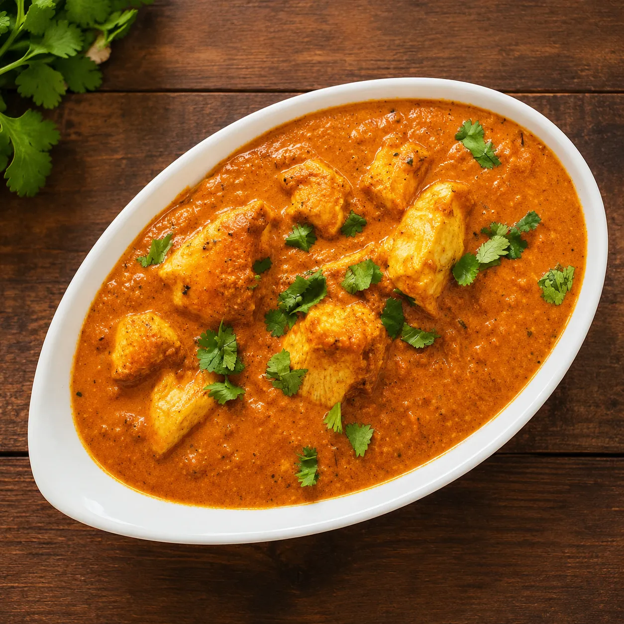 Butter Chicken signature dish at Chef's Indian Kitchen Medicine Hat AB